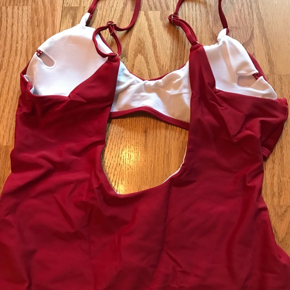 NWT Zaful Red Wine Swimsuit (XL) - Picture 8 of 15
